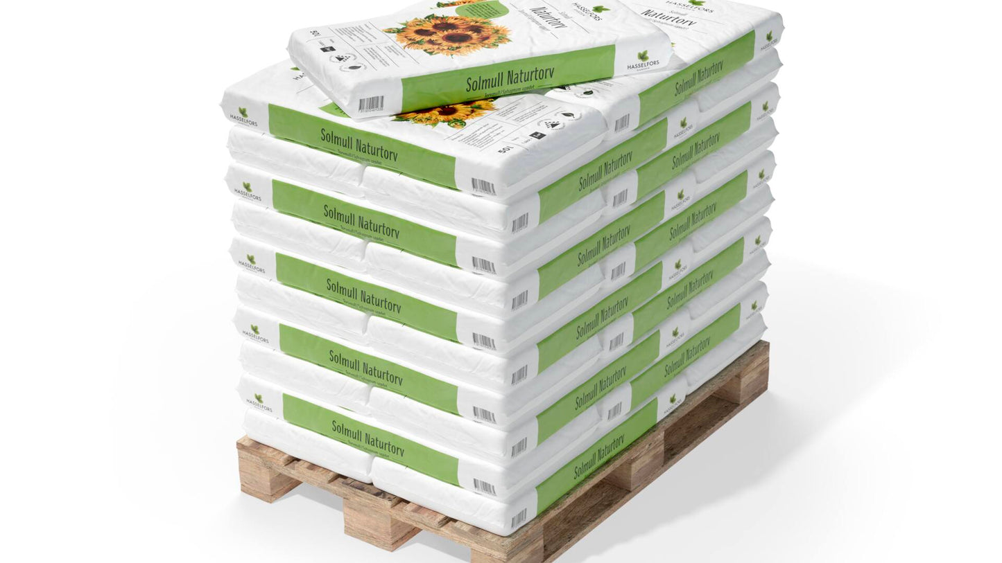 Hasselfors solmull naturtorv, 50 liter, 48st, Helpall - Fraktfritt